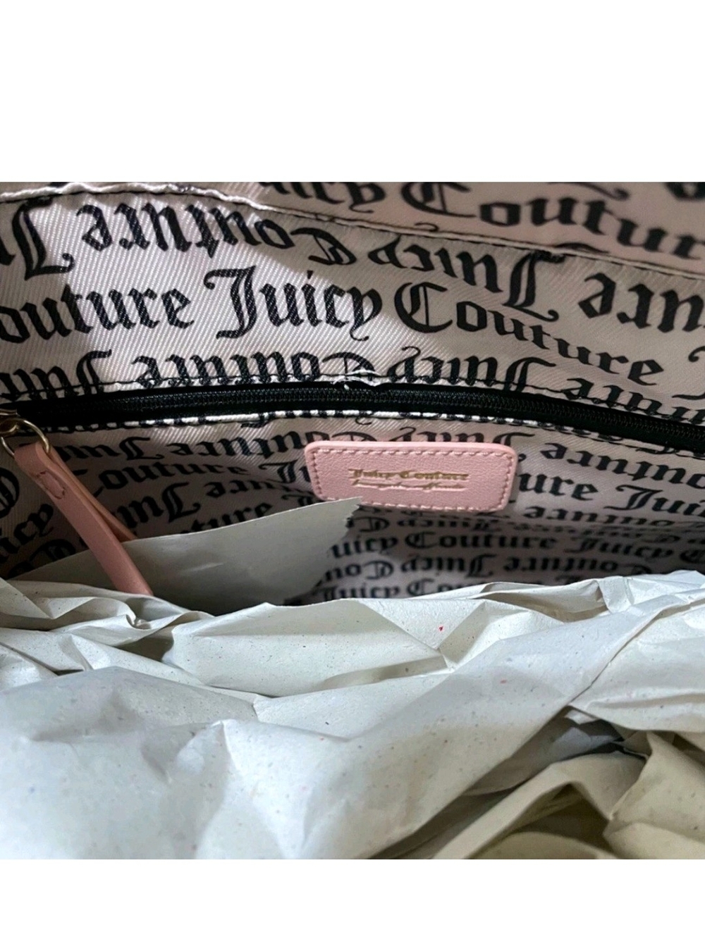 Juicy Couture Blush Pink Tote with Gold Chain Straps - Picture 3 of 9
